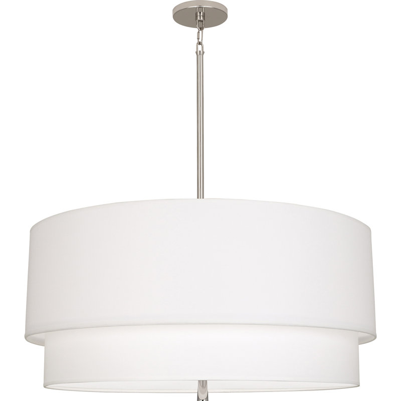 Decker 3 - Light Chandelier, Polished Nickel, Ascot White