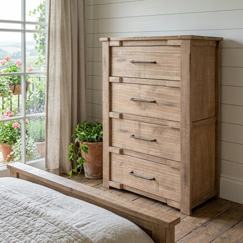 HomeRoots 36'' W 4 - Drawer Dresser