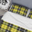 Ensemble de housse de couette en microfibre noir / jaune 2 pièces