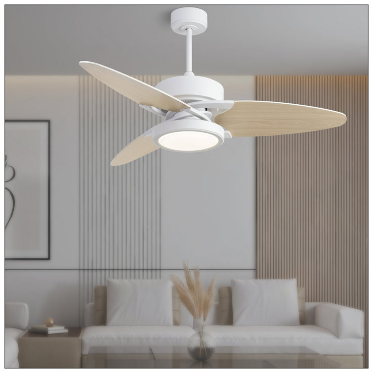 Light Pro In. LED Indoor Smart Ceiling Fan With Remote Control