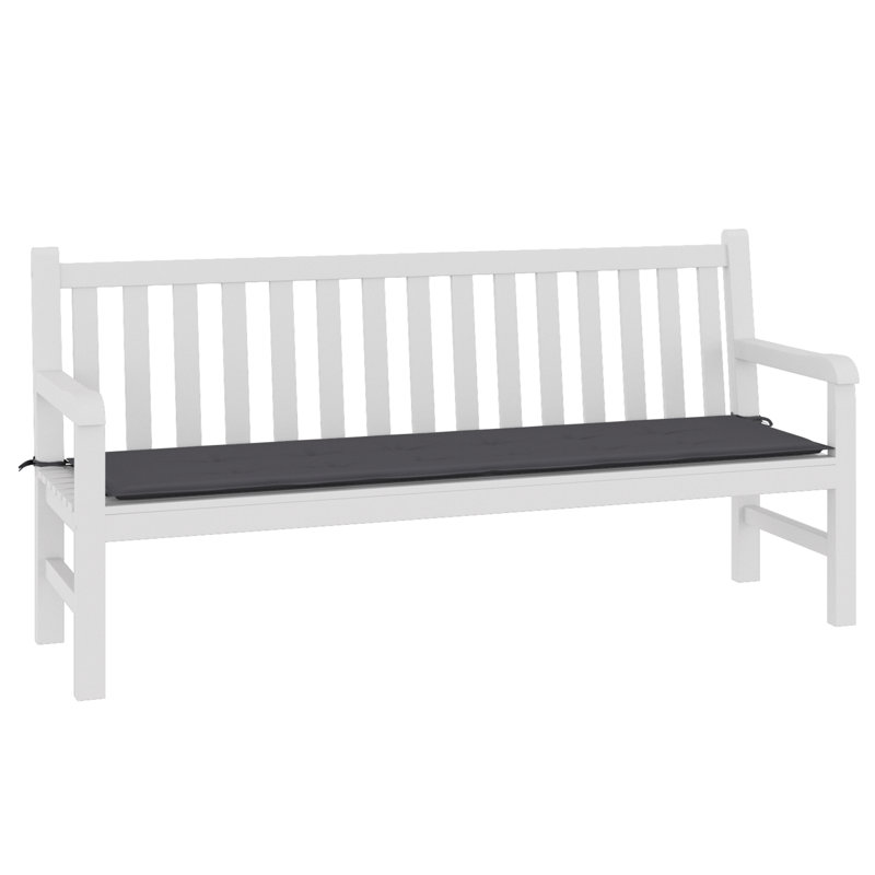 Outdoor Seat Cushion, Anthracite, 1.2" H x 70.9" W x 19.7" D