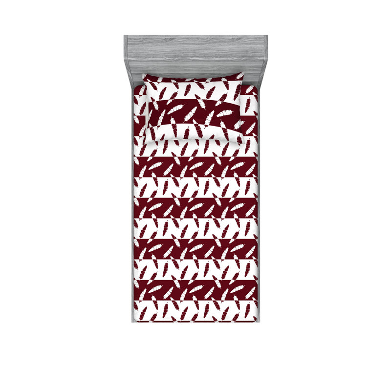 Drap-housse et taie décorative Ambesonne, Ensemble de draps pour lit simple TG avec 1 taie d