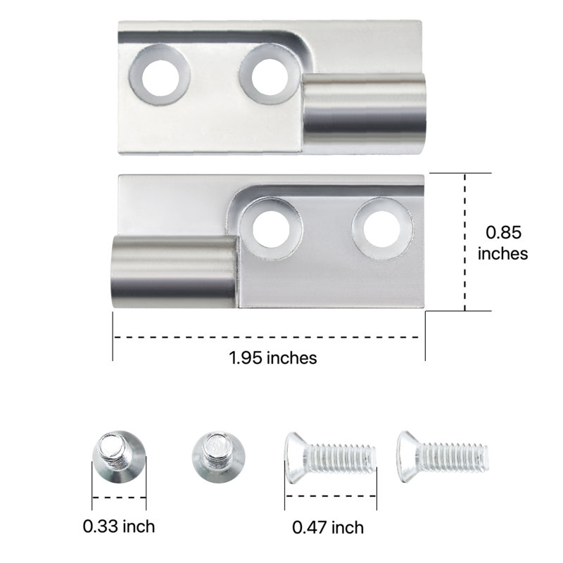 Ensemble de bloc de charnières supérieur et inférieur pour séchoir à pièces Whole Pièces - Pièce de rechange # 339002 - Compatible avec certaines sécheuses Wascomat