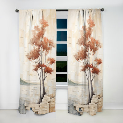 Aveline - Rideau en séquoia - Rideau floral obscurcissant - 1 panneau