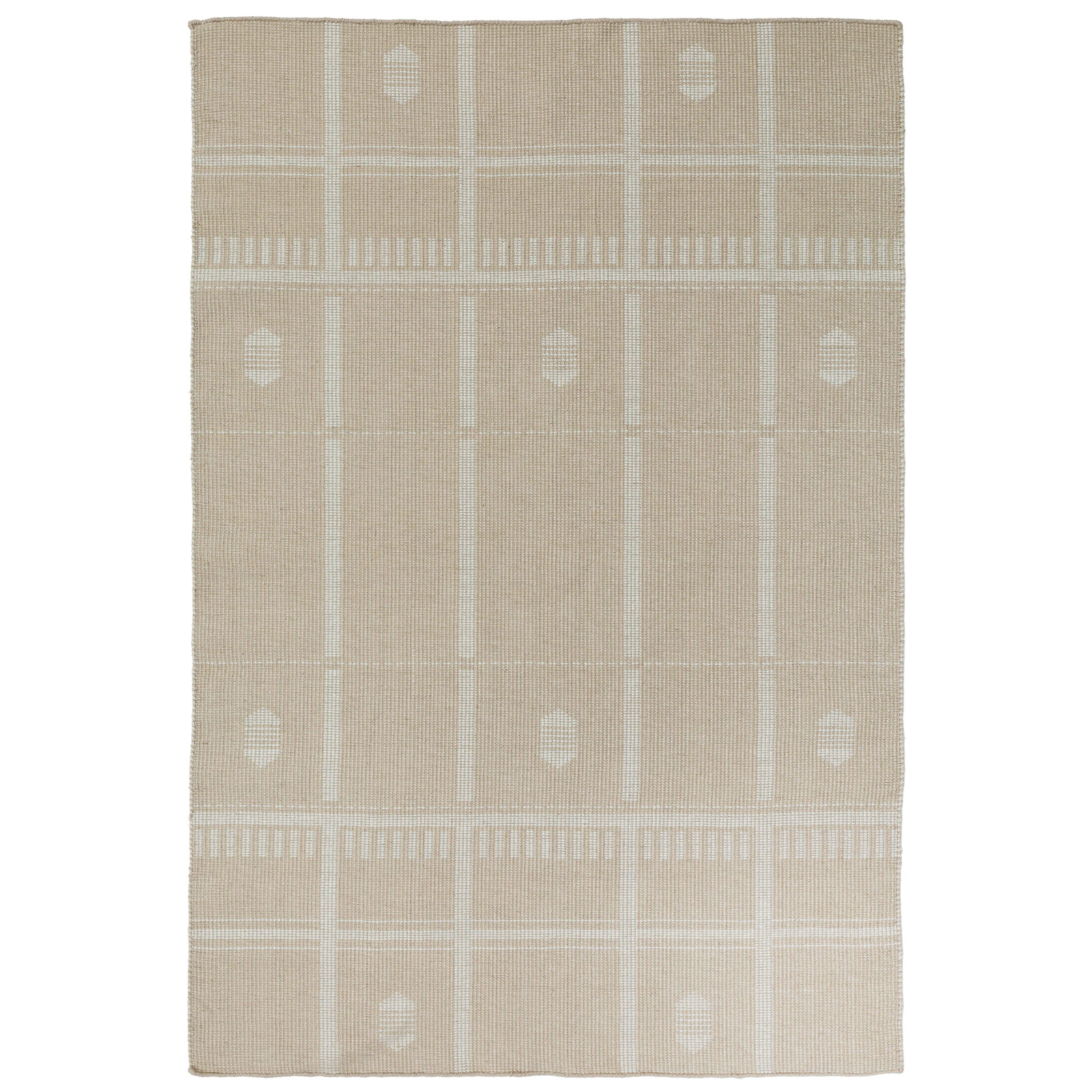 Flatweave Geometric Outdoor Rug, Rectangle 8'9" x 11'9", Beige