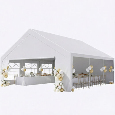 20' x 20' Heavy-Duty Party Tent, Waterproof Event Shelter with Removable Sidewalls