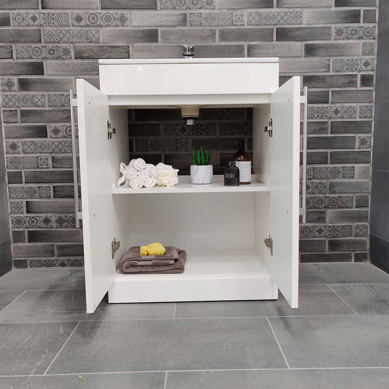 Adagio 609mm Single Bathroom Vanity with Integrated Ceramic Basin