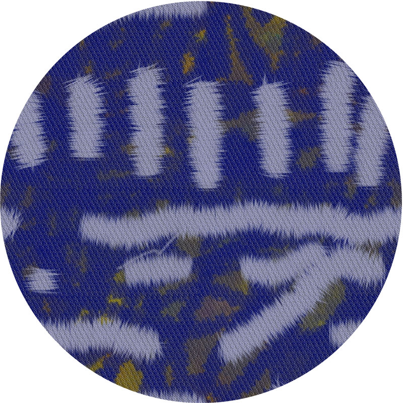 Tapis de zone mauve à motifs, Rond 3 pi
