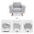 39.3'' Wide Upholstered Loveseat With Solid Wood Legs-718318079