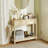 35" Modern Console Table with Storage, Narrow Entryway Table with Fluted Panel Drawers and Shelf for Hallway, Living Room, Natural Wood