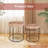 Natural Water Hyacinth Nesting End Table Set Of 2, Hand-Woven Side Tables,Small Round Nesting Coffee Table 17" & 15.5"Desktop