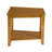 Contemporary  Chairside Table With Lower Shelf Wedge Shape Solid Wooden Furniture  Side Table