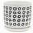 S/2 5/6" AZTEC PLANTER W/ SAUCER, BLACK