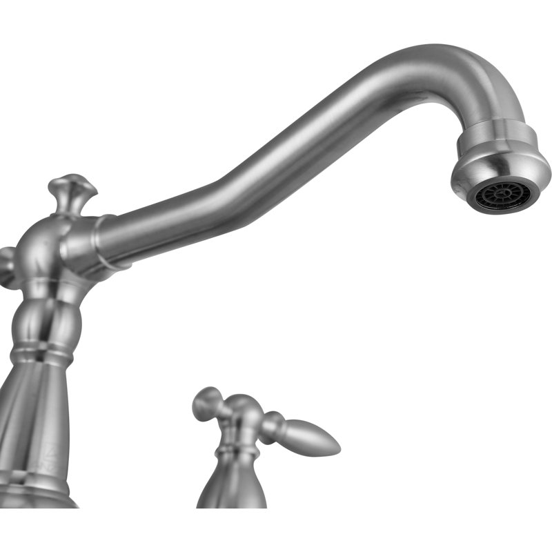 Robinet pour salle de bain large Patriarch, Nickel brossé