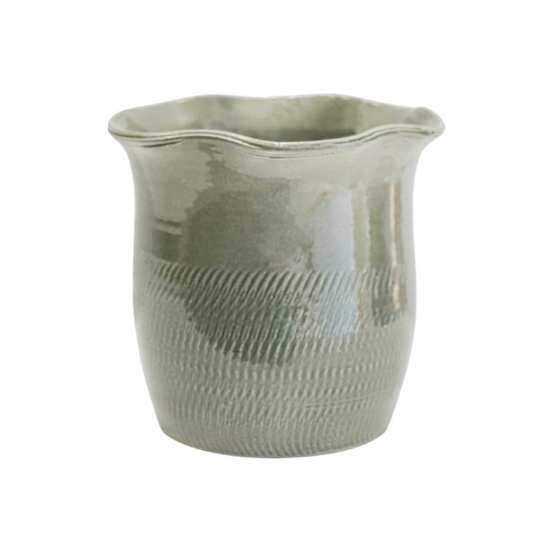 Camellia Sage Scalloped Edge Planter H25cm D26cm
