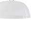 Luminaire suspendu en dôme en verre blanc à 1 lumière rétro albâtre Retro