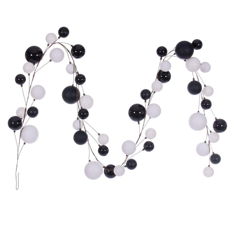 Guirlande 10 ', Blanc / noir