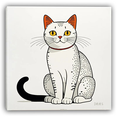 Graphic Cat Pop - Bold and Playful Cat Line Art