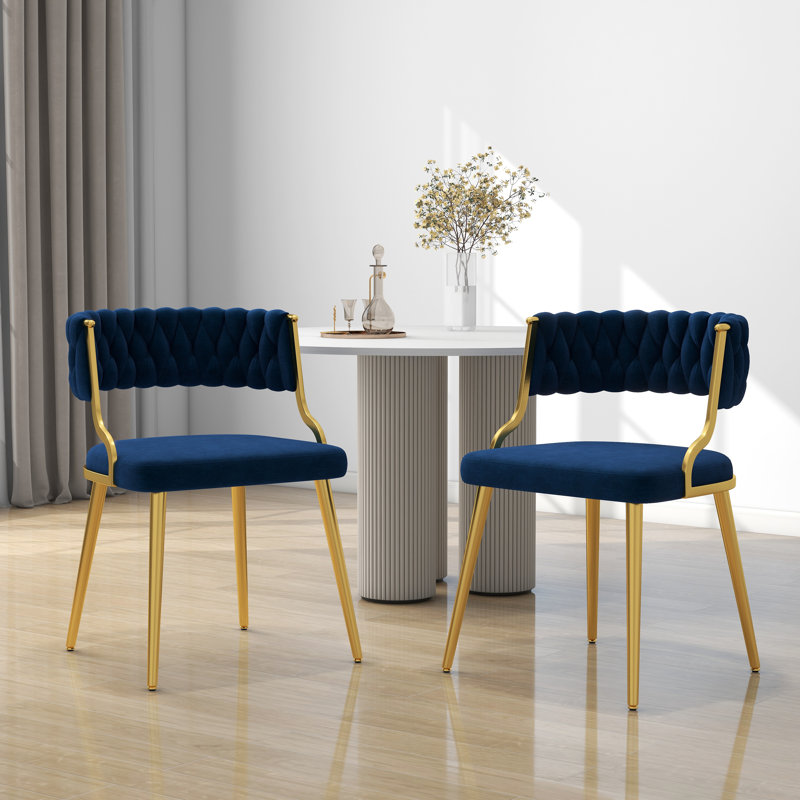 Christal Upholstery Dining Chair, Navy Blue