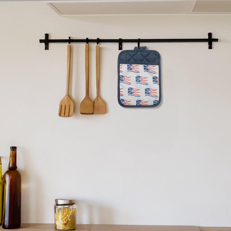 Porte-casseroles avec poche drapeau de Terre-Neuve - ensemble de 6
