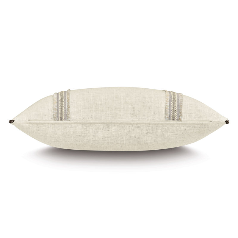 Coussin Rosecliff, Rectangle H 16 po x l 22 po, Blanc