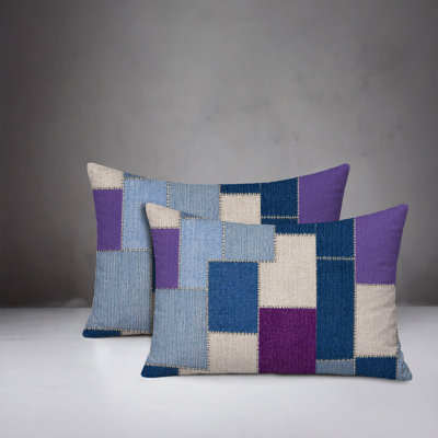 Kazie Patches Indoor/Outdoor Reversible Pillow