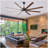 84" Black Lowe Profile Ceiling Fan with Light