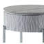 Table de bout grise très brillante avec finition - look moderne, construction, bois composite, plateau de table de 15 mm d'épaisseur, limite de poids de 70 lb, tiroir de rangement pratique
