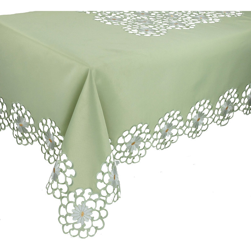 Sherly Tablecloth, Green, 90" L x 70" W