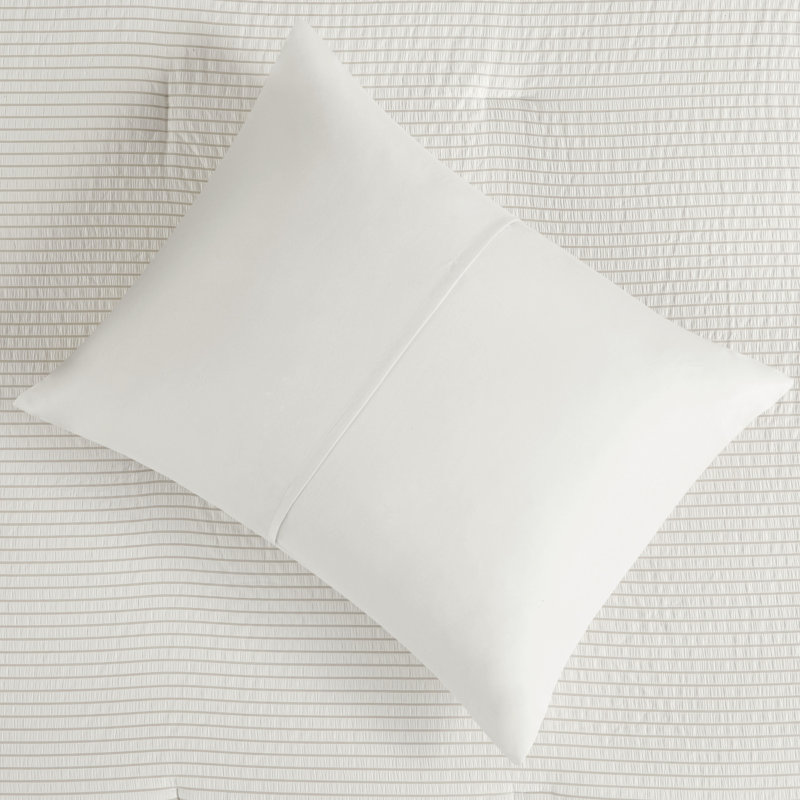 Ivory King Microfiber Seersucker Comforter Set with Shams
