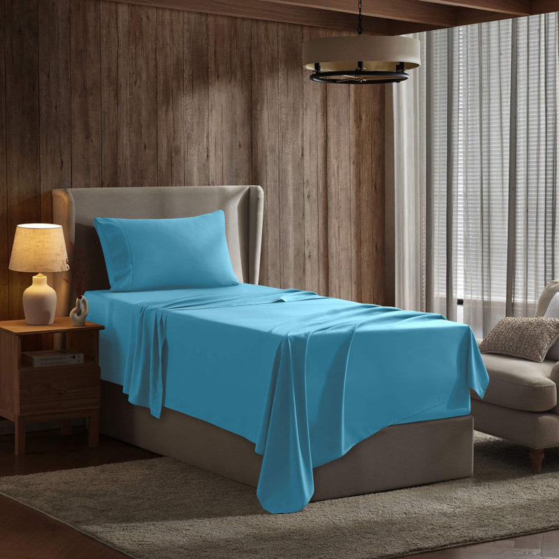 Ensemble de draps ultra doux et respirant Hotel Collection, Lit simple, Bleu de plage