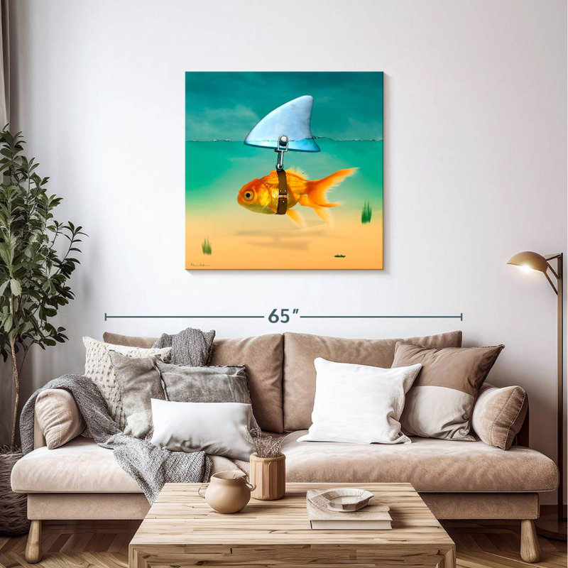 Ketti Fish Shark, 36" H x 36" W