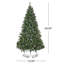 Arbre articulé givré 7 pi avec 52 pommes de pin givrées et 26 baies rouges et diamètre: 53 po, 1219 pointes-103718553-103718554