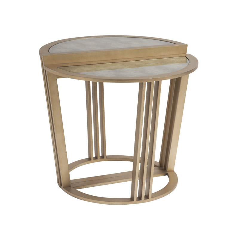 Sunset Key Glass Frame End Table