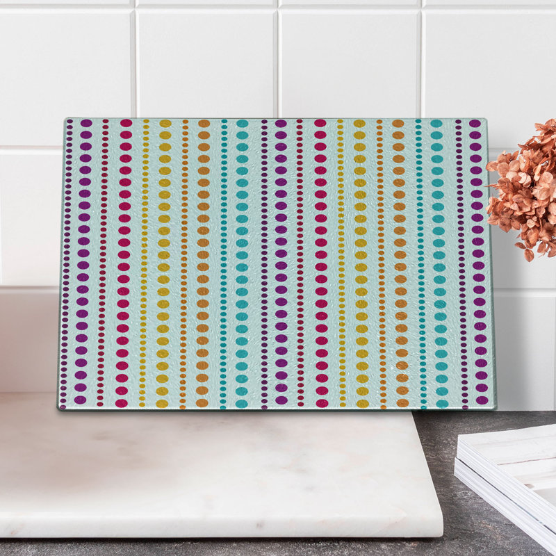 Multicolore planche à découper en verre trempé Ambesonne