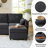 Catlin 4-Piece Corduroy Modular Storage Sectional Sofa With Versatile Tray, Back Pillows & Organizer Bag-274637635