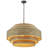 Amishi 8 - Light 26in Rattan Dimmable Shaded Tiered Chandelier with Adjustable Black Chain