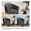 Fauteuil demi-tonneau pivotant rembourré Aunna-1845852539