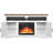 60" Fireplace TV Stand with Electric Fireplace Insert, Adjustable Flame Effects, Remote Control & Crystal Ember Bed