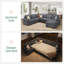  U-shaped Sleeper Sectional Pull Out Sofa Bed With Storage Chaise-1340162984