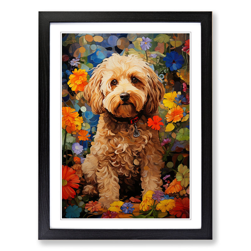 Single Picture Frame Print on Wood, 46cm H x 34cm W, Black Framed