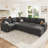 Hildur U-Shaped Sectional Sofa Bed Pull Out Sleeper Couch With Storage Chaise-708616941