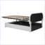 Lit plateforme tapissier Teddy avec système de rangement hydraulique-460943805-460943794