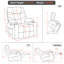 Fauteuil inclinable électrique large avec repose-pieds allongé pour personnes de grande taille, tissu-108298865