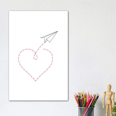 " Paper Plane & Heart I "