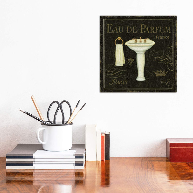 Bain de luxe III par Daphne Brissonnet-impression d’art graphique, H 12 po x l 12 po x P 1,5 po, Toile tendue
