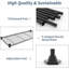 177.8cm H Storage Shelves 601 kg Metal Shelving, 177.8 cm Wide Wire Shelf 5-Tiers Storage Shelving Unit Heavy Duty, L-Shaped Wire Rack for Kitchen Office Pantry Garage
