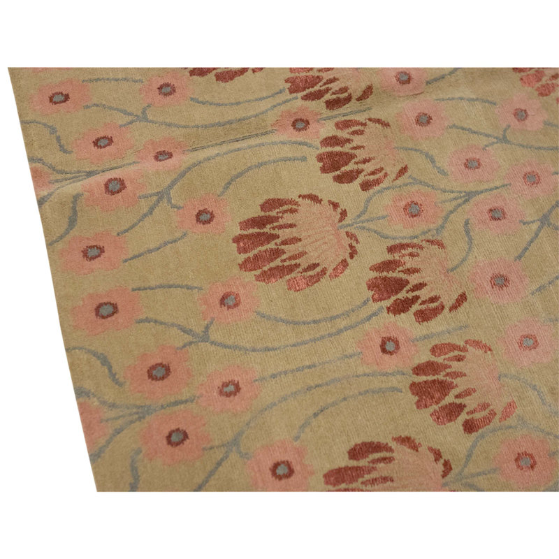 Handmade Silk and Wool Area Rug