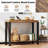2-Tier Home Bar Table w/ Open Shelves Sofa Side Table w/ Storage for Home