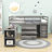 Englas Kids Full Loft Bed with Drawers-275118136
